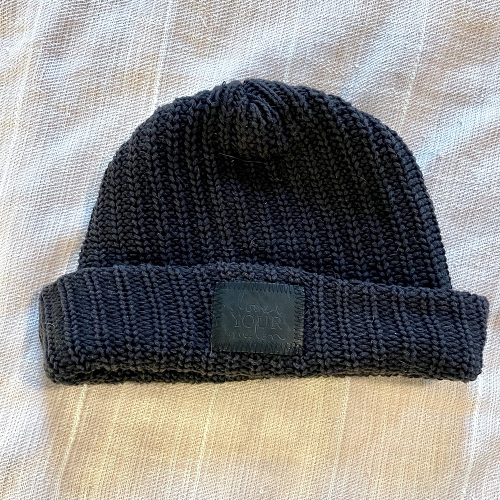 Love Your Melon black beanie